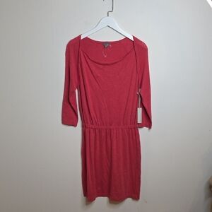 Lilla P Red 3/4 Sleeve Dress Cashmere Blend NWT Sz Small
